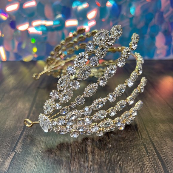 Wedding Headband, Wedding Crystal Headpiece for Brides, Prom, Bridesmaid, Party - Picture 5 of 6